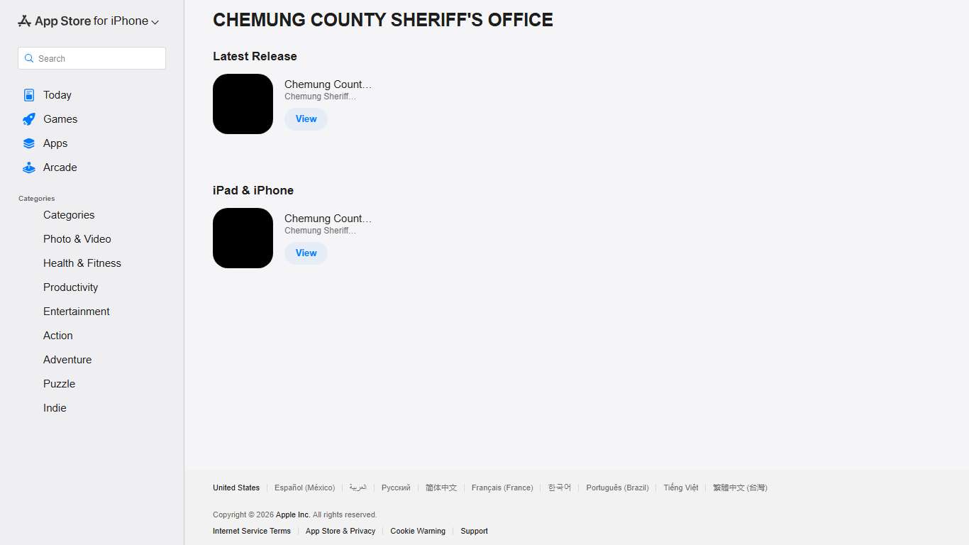 ‎CHEMUNG COUNTY SHERIFF'S OFFICE for iPhone - App Store